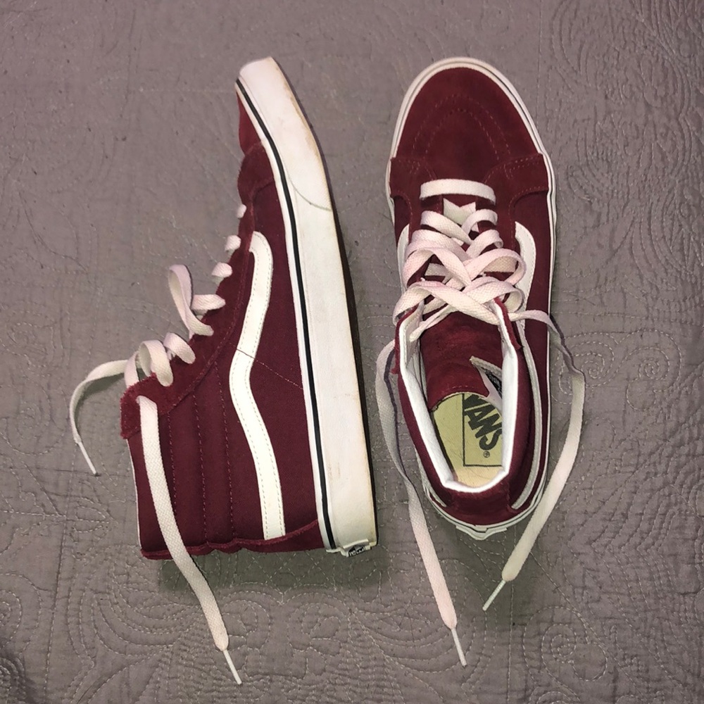garnet high top vans